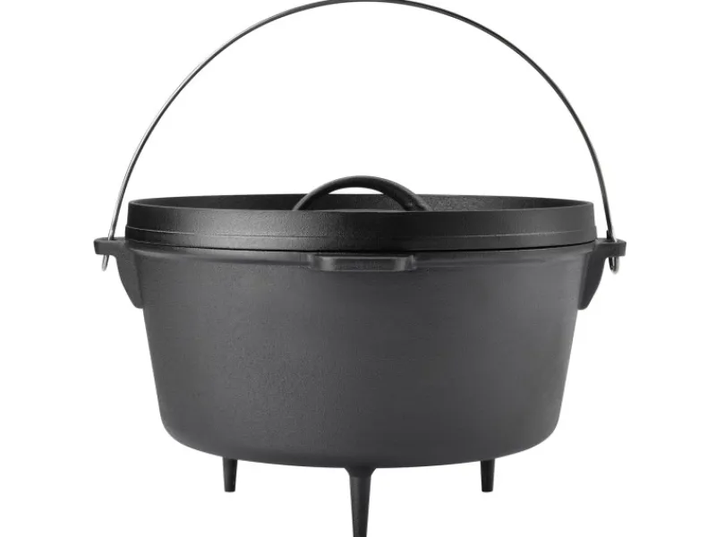 TAINO Dutch Oven Gusseisen 8L Set Deckelheber Ständer Zubehör Cast Iron< Herde|Töpfe