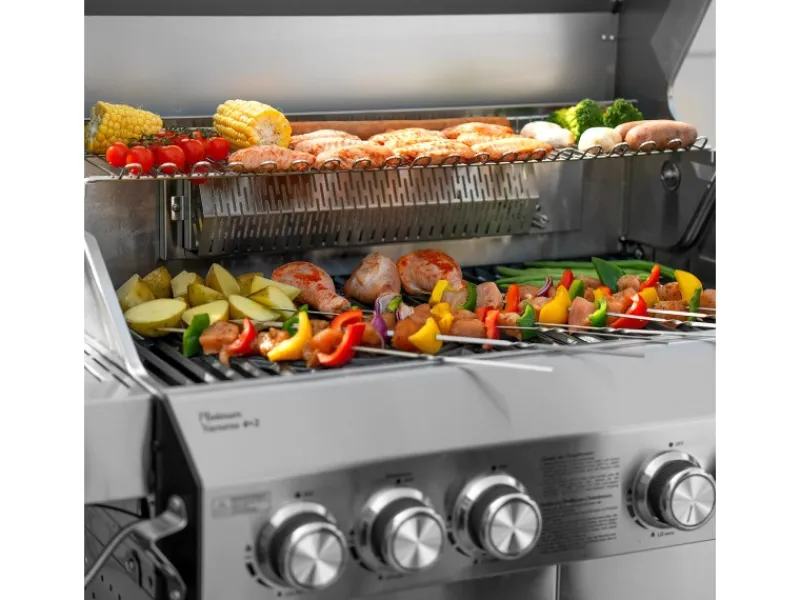 Outlet TAINO Platinum Yamara 6+2 Set Mit Haube Gasgrill Edelstahl 6 Brenner Sear-Burner Backburner