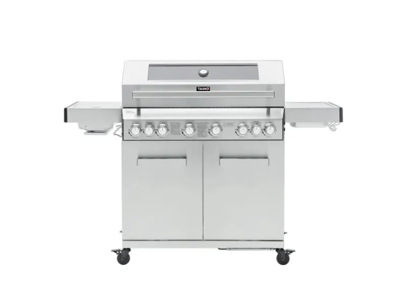 Outlet TAINO Platinum Yamara 6+2 Set Mit Haube Gasgrill Edelstahl 6 Brenner Sear-Burner Backburner