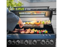 TAINO Schneidebretter<Platinum Yamara Dark 6+2 Gasgrill Set Mit Haube Stahl 6 Brenner Sear-Burner Backburner