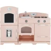 Discount Teamson Kids Große Holzspielküche Spielherdset mit Zubehör Rosa