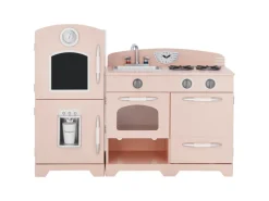 Discount Teamson Kids Große Holzspielküche Spielherdset mit Zubehör Rosa