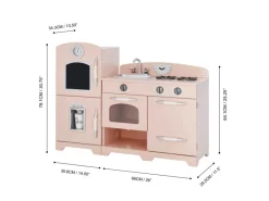 Discount Teamson Kids Große Holzspielküche Spielherdset mit Zubehör Rosa
