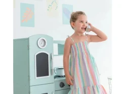 Teamson Kids Kinderküche Spielküche mit Zubehör für Kinder Minze< Herde|Kühlschränke