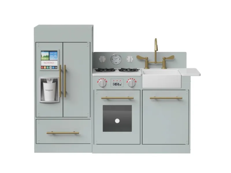 Sale Teamson Kids Little Chef Charlotte Modulare Spielküche Grau Gold