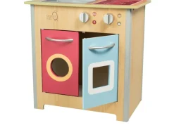 Teamson Kids Little Chef Porto Klassik Interaktive Holzspielküche Rot< Kochfelder|Herde