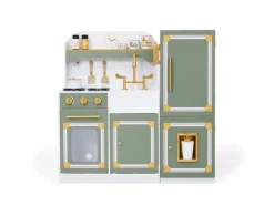 Teamson Kids Little Chef Versailles Deluxe Spielküche mit Zubehör Olivgrün< Pfannen|Herde