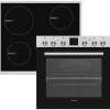 Telefunken Einbauherd-Set Backofen mit Induktionskochfeld 4 Zonen Teleskopauszug 78 Liter B-HS-75-I-I< Einbauküchen|Kochfelder