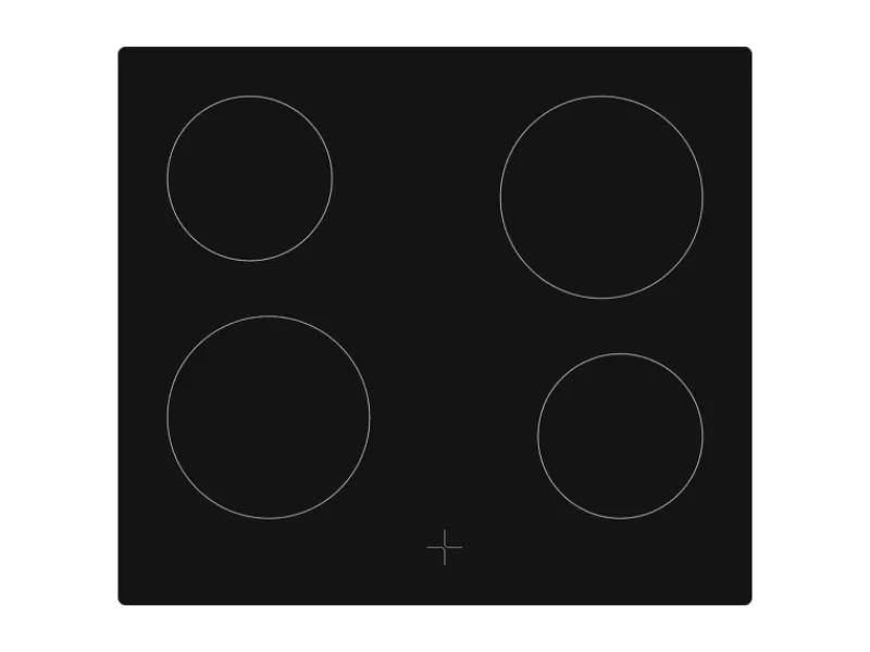 Telefunken Einbauherd-Set Backofen mit Grill und Umluft 65 Liter Vap-Clean ECH65A-B2< Kochfelder|Herde