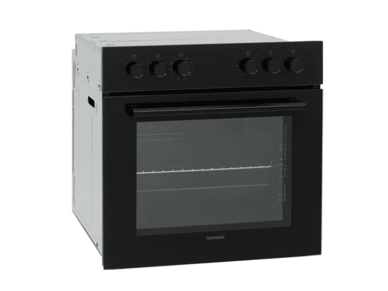 Telefunken Einbauherd-Set Backofen mit Grill und Umluft 65 Liter Vap-Clean ECH65A-B2< Kochfelder|Herde