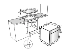 Hot Telefunken Einbauherd-Set Backofen mit Glaskeramik-Kochfeld 4 Zonen Teleskopauszug 78 Liter B-HS-75-C-I