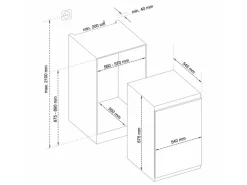 Hot Telefunken Einbaukühlschrank 112L mit Gefrierfach 88cm Nische Schlepptür EKGS120E2