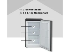 Discount Telefunken Gefrierschrank 63L Nutzinhalt Tiefkühlschrank 4Sterne Höhe 82,1cm Breite 48cm CF-34-101-B