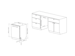 Hot Telefunken Geschirrspüler Unterbau 60 cm Spülmaschine Silber 12 Maßgedecke 6 Programme AquaStop 45 dB GEU6012DI