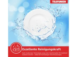 Telefunken Geschirrspüler<Geschirrspüler vollintegriert Einbauspülmaschine 60 cm 12 Maßgedecke 9 Programme AquaStop G-EV-6014-C