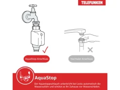Hot Telefunken Geschirrspüler teilintegriert Einbauspülmaschine 60 cm 12 Maßgedecke 9 Programme AquaStop G-ET-6014-C-I