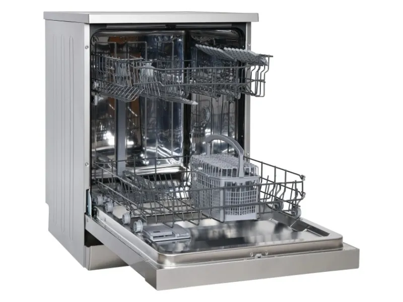 Telefunken Geschirrspüler<Geschirrspüler Freistehend 60 cm Spülmaschine Silber 12 Maßgedecke 6 Programme AquaStop Eco GFS6012DI
