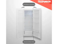 Best Telefunken Kühlschrank 255 Liter Freistehend mit Gemüsefach ohne Gefrierfach LED-Beleuchtung KTFK265EW2