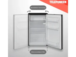 Telefunken Kühlschrank mit Gefrierfach Freistehend 89L Nutzinhalt CF-33-101-B2< Kühlschränke