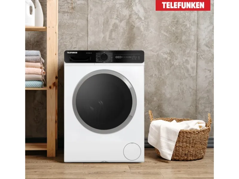 Telefunken Waschmaschinen<Waschmaschine 9kg 1400 U/Min. Dampffunktion Inverter Motor AquaStop 15 Programme W-9-1400-A-W
