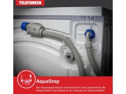 Discount Telefunken Waschmaschine 7kg Frontlader 1400 U/Min Inverter Motor AquaStop Schontrommel Dark Inox W-7-1400-A-DI