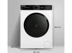 Telefunken Waschmaschinen<Waschtrockner Kombi 9 kg Waschen 6 kg Trocknen Waschmaschine mit Trockner integriert 1400 U/Min Weiß