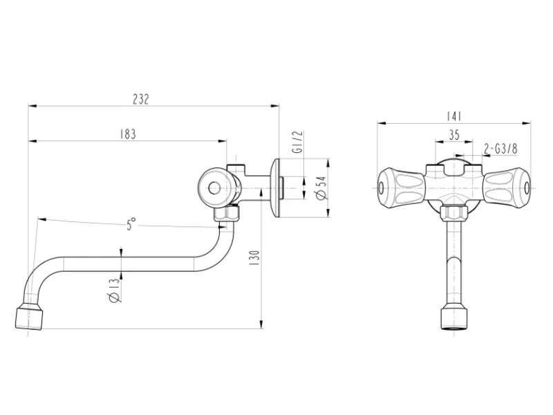 Thermoflow Klein-Durchlauferhitzer mit Armatur ELEX35ARM Elektronisch 3,5 kW< Durchlauferhitzer
