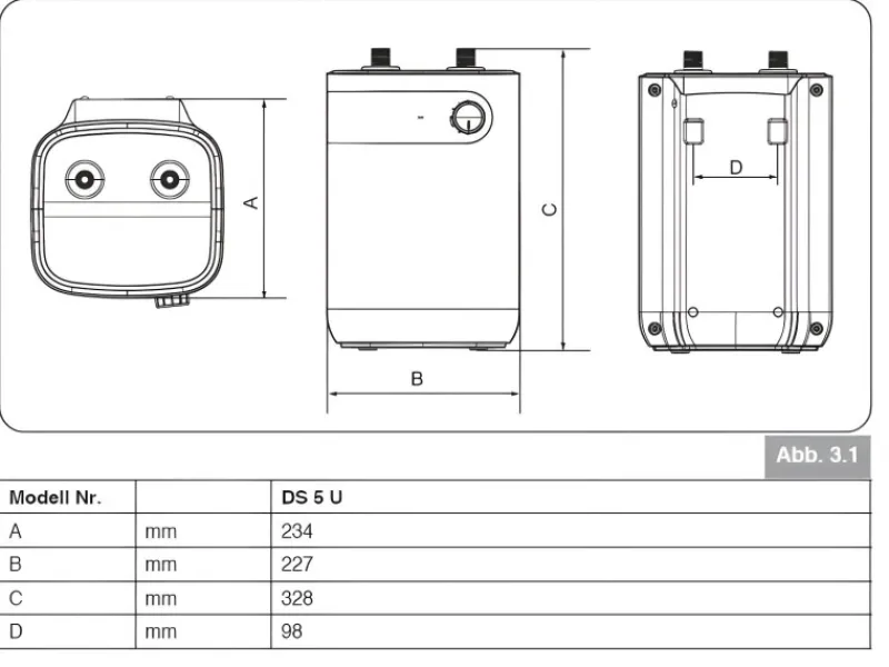 Discount Thermoflow Obertischspeicher druckfest 15 Liter DS15O