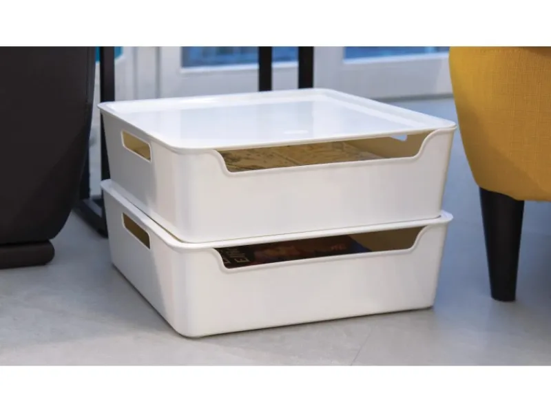 Tontarelli Organizer-Box Bella XXL 11,2 cm x 36 cm x 28 cm Weiß< Vorratsdosen