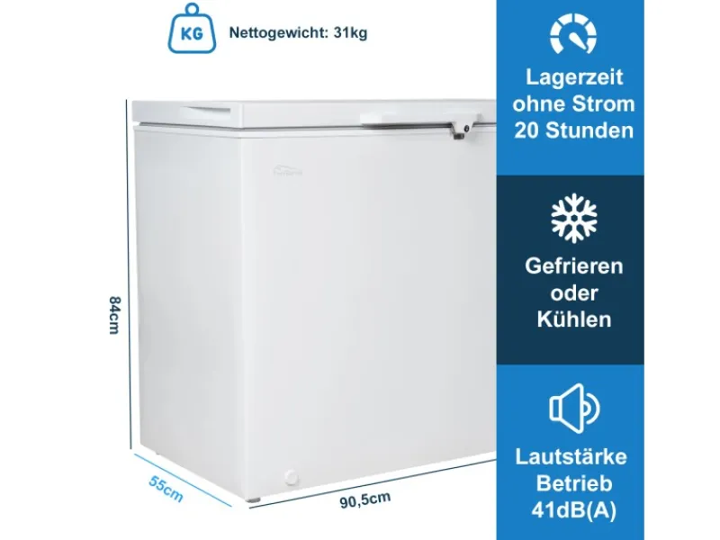 Tronitechnik Gefrierschränke|Kühlschränke<Gefriertruhe Kühltruhe Borgar Pro Mit 2In1 Gefrier- Und Kühlfunktion | 210 Liter 223Kwh/Jahr | Led-Licht
