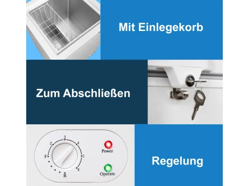 Tronitechnik Gefriertruhe Kühltruhe Borgar Pro Mit 2In1 Gefrier- Und Kühlfunktion | 110 Liter 169Kwh/Jahr | Led-Licht< Gefrierschränke
