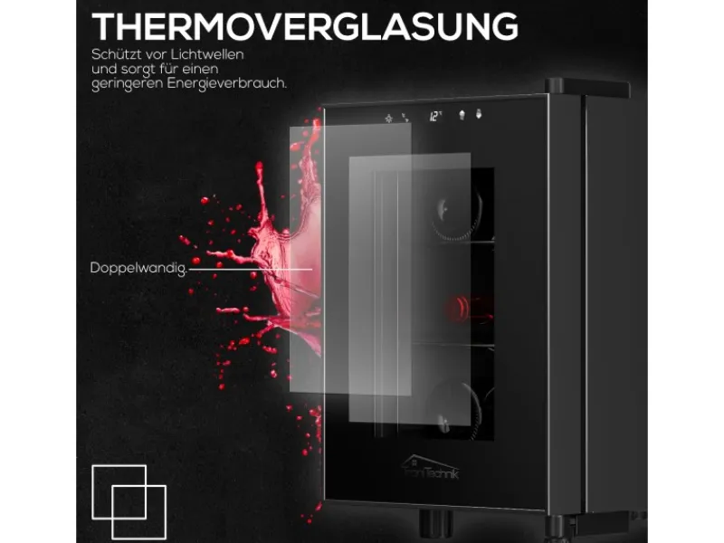 Clearance Tronitechnik Weinkühlschrank Montpellier Getränkekühlschrank 17 Liter 6 Flaschen