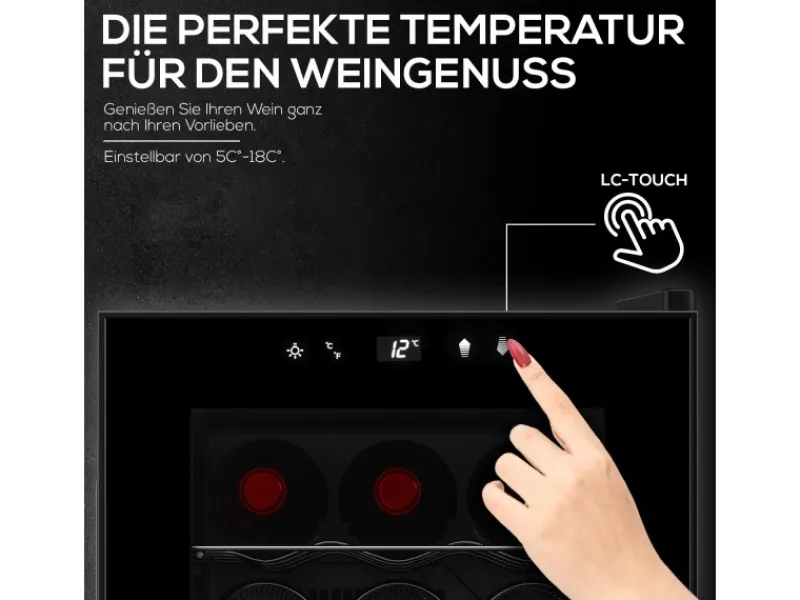 Tronitechnik Weinkühlschrank Bordeaux Getränkekühlschrank 31 Liter 12 Flaschen< Kühlschränke
