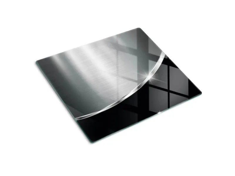 New Tulup Herdabdeckplatte 60x52 cm Glas-Servierbrett Küchenutensilien Schutzplatte Spritzschutz Abdeckung Textur Grau