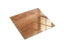 Herdabdeckungen<Tulup Herdabdeckplatte 60x52 cm Glas-Servierbrett Küchenutensilien Schutzplatte Spritzschutz Abdeckung Holz