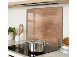 Herdabdeckungen<Tulup Herdabdeckplatte 60x52 cm Glas-Servierbrett Küchenutensilien Schutzplatte Spritzschutz Abdeckung Holz