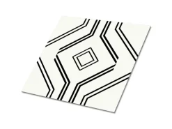 Sale Tulup PVC Fliesen Selbstklebende 30 cm x 30 cm Set von 9 Klassische Klebefliesen Vinyl Bodenfliesen Klebefliesen für Küche Geometrische Linien Schwarz