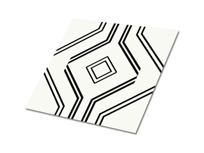 Sale Tulup PVC Fliesen Selbstklebende 30 cm x 30 cm Set von 9 Klassische Klebefliesen Vinyl Bodenfliesen Klebefliesen für Küche Geometrische Linien Schwarz