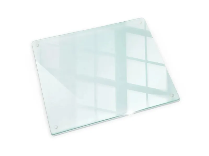 Sale Tulup Schneidebrett Glas Schneidebrett Transparent 60x52 cm Rechteckiges Schneidebrett Transparente Schneidebrett