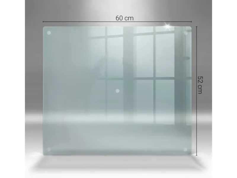 Sale Tulup Schneidebrett Glas Schneidebrett Transparent 60x52 cm Rechteckiges Schneidebrett Transparente Schneidebrett