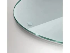Discount Tulup Schneidebrett Glas Schneidebrett Transparent 30x30 cm Rundes Schneidebrett Transparente Schneidebrett