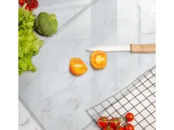 Tulup Schneidebrett Küchenbrett Durchsichtig 2 Stück 30x52 Rechteckige Schneidebretter Küchen Schneidebrett Glas< Schneidebretter|Herdabdeckungen