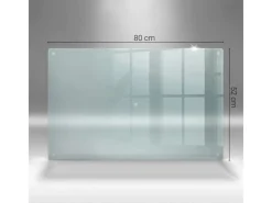 Tulup Schneidebrett Küchen Schneidebrett Glas 80x52 cm Rechteckiges Schneidebrett Glas Schneidebrett Transparent< Schneidebretter|Herdabdeckungen