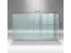 Tulup Schneidebrett Rutschfestes Schneidebrett Glas 52x30 cm Rechteckiges Schneidebrett Durchsichtiges Schneidebrett
