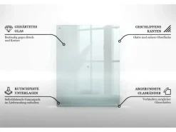 Outlet Tulup Schneidebrett Transparente Schneidebrett 52x40 cm Rechteckiges Schneidebrett Rutschfestes Schneidebrett Glas