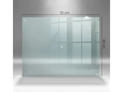 Outlet Tulup Schneidebrett Transparente Schneidebrett 52x40 cm Rechteckiges Schneidebrett Rutschfestes Schneidebrett Glas