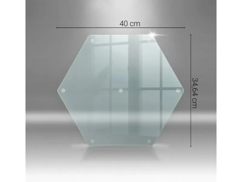 New Tulup Schneidebrett Transparente Schneidebrett 40x34 cm Sechseckiges Schneidebrett Küchen Schneidebrett Glas