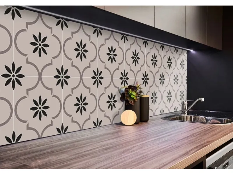 Küchenrückwände<Tulup Wandpaneel Arabisches Blumenmuster Wandverkleidung Paneel 100x50 cm PVC Wandpaneel Dekorpaneel