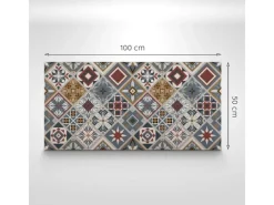 Tulup Wandpaneel Graues Mosaik PVC Wandpaneel 100x50 cm Dekorpaneel Wandverkleidung Selbstklebend< Küchenrückwände
