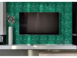Küchenrückwände<Tulup Wandpaneel Malachit Textur Dekorpaneel 100x50 cm Wandpaneel Selbstklebend Wandverkleidung Kunststoff